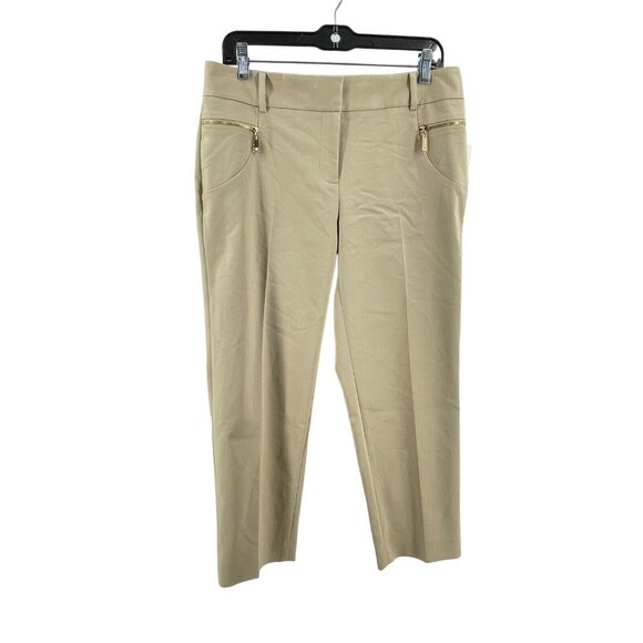 NWT Women's Chaus NY Crop Khaki Pants Zipper Pockets Mid Rise Size 6 - Picture 2 of 13